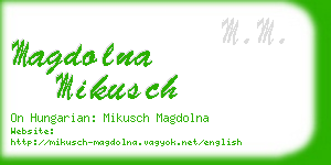 magdolna mikusch business card